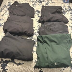 lululemon athletica Black and Green Leggings